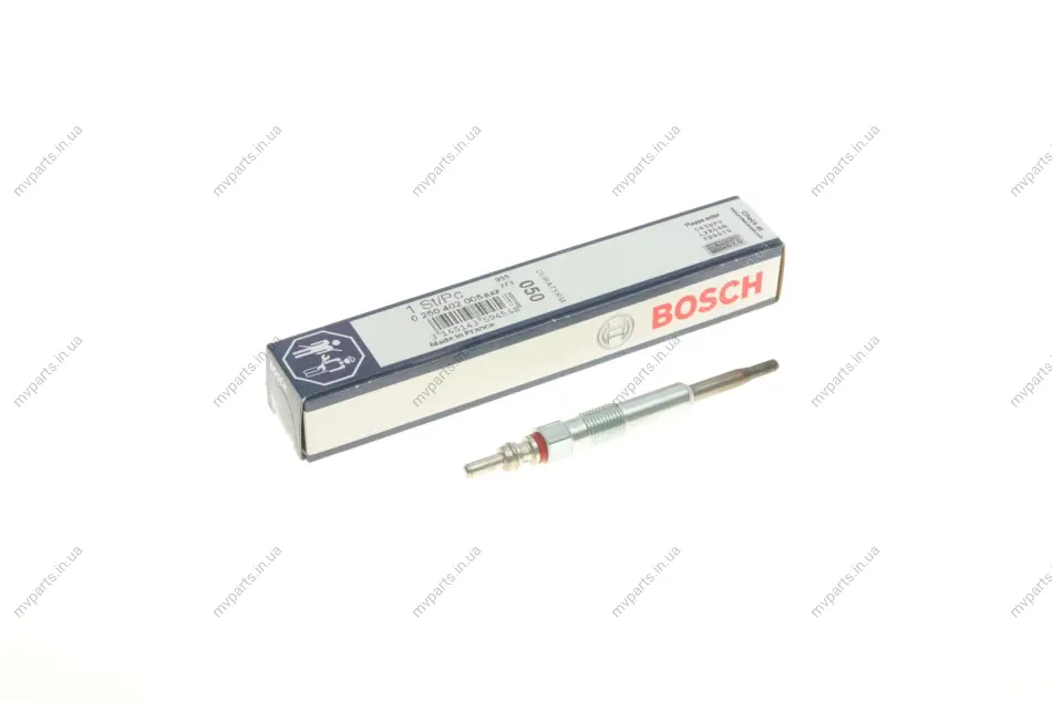 Свічка розжарювання VW T5/Caddy III 1.9TDI/Crafter (5V) 0 250 402 005 BOSCH 0-250-402-005 (фото 1)
