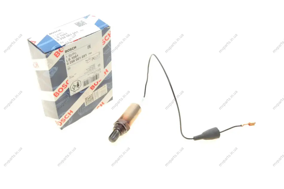 Лямбда зонд VW Golf/Jetta 1.8 84-91/Nissan Pick Up 2.4i 92-98/Honda Civic 1.4i 95-01 0 258 001 051 BOSCH 0-258-001-051 (фото 1)