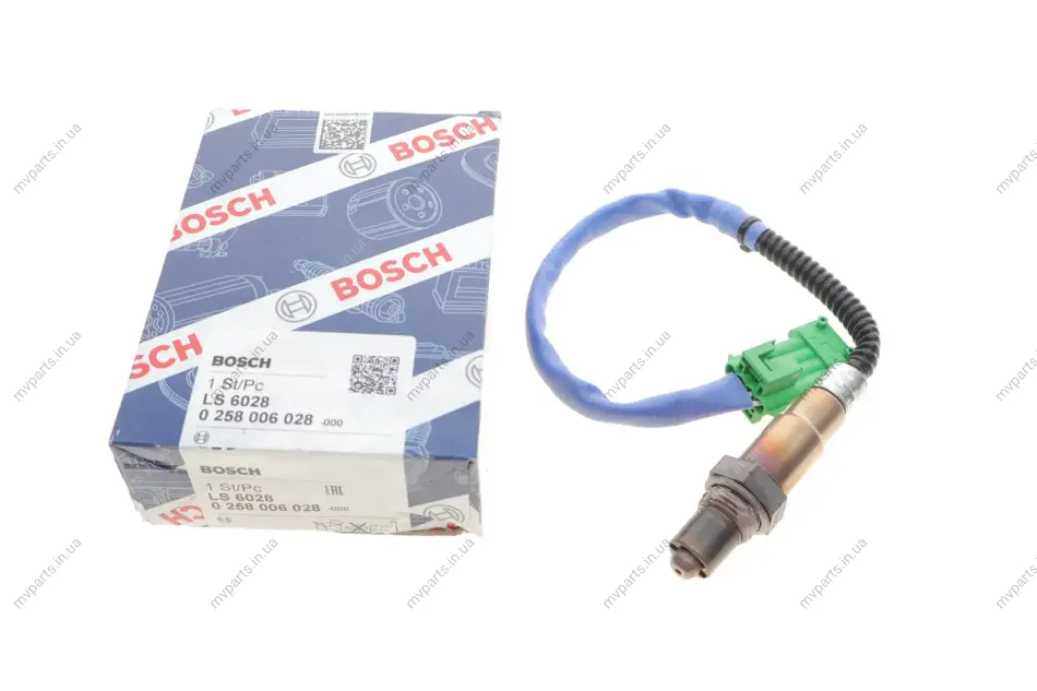 Лямбда зонд Peugeot Partner/Citroen Berlingo 1.4/1.6i 96- 0 258 006 028 BOSCH 0-258-006-028 (фото 1)
