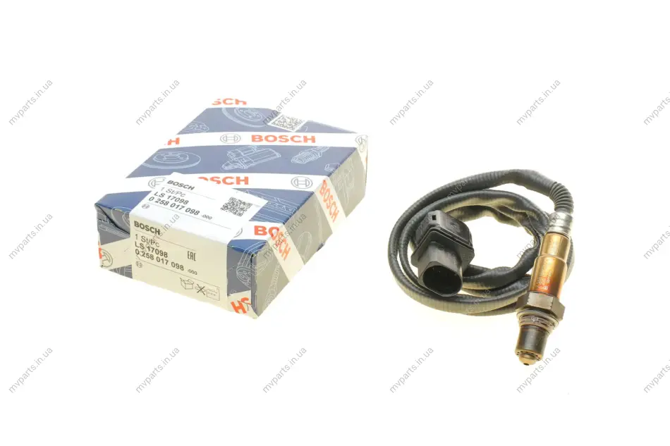 Лямбда зонд BMW 3 (E90)/5 (E60/F10) (N52/N53/N54) 04-13 0 258 017 098 BOSCH 0-258-017-098 (фото 1)