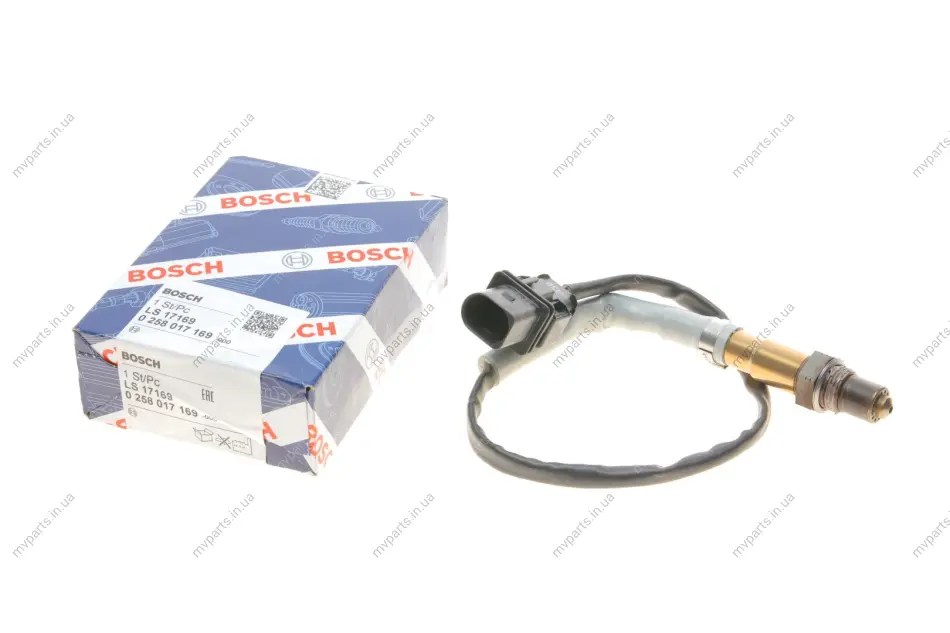 Лямбда зонд VW Touareg//Audi Q3 2.0/3.0 07- 0 258 017 169 BOSCH 0-258-017-169 (фото 1)
