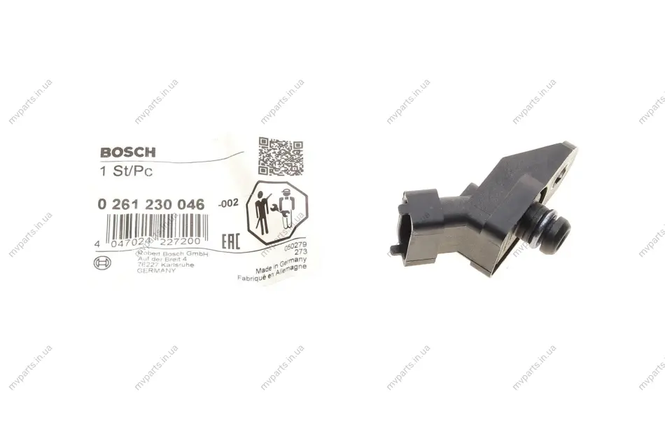 Датчик тиску палива BMW 3 (E46)/5 (E39/E60)/7 (E38)/X5 (E53) 98-10 M57 0 261 230 046 BOSCH 0-261-230-046 (фото 1)