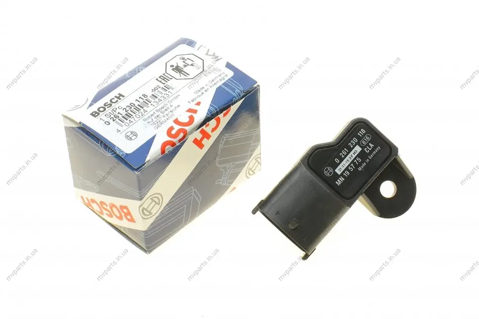 Датчик тиску наддува Fiat Brava/Panda/Punto 1.2 16V 98- 0 261 230 118 BOSCH 0-261-230-118 (фото 1)