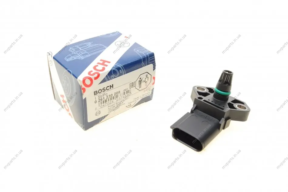 Датчик тиску наддува VW T5/T6 2.0 TSI 16V 09- 0 261 230 208 BOSCH 0-261-230-208 (фото 1)