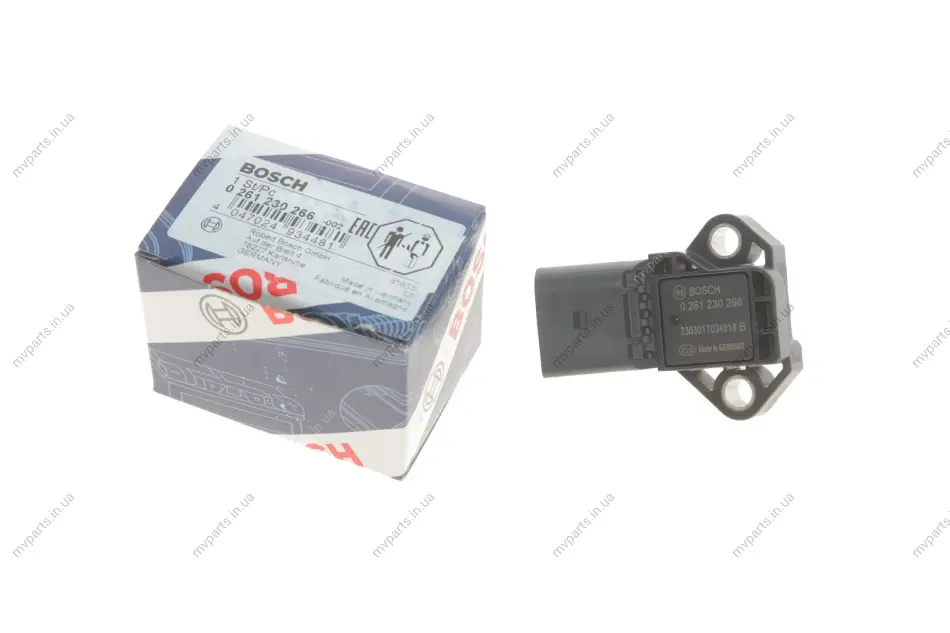 Датчик тиску наддува VW Caddy 10- 0 261 230 266 BOSCH 0-261-230-266 (фото 1)