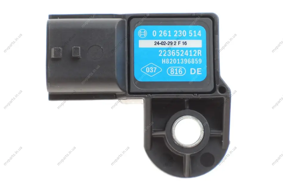 Датчик тиску в впускному колекторі Renault Trafic III 1.6 dCi 14- 0 261 230 514 BOSCH 0-261-230-514 (фото 1)