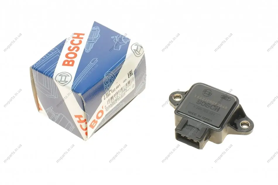 Датчик положення заслонки дросельної Chevrolet/Citroen/Fiat/Gaz/Kia/Opel/Peugeot/Uaz 0 280 122 001 BOSCH 0-280-122-001 (фото 1)