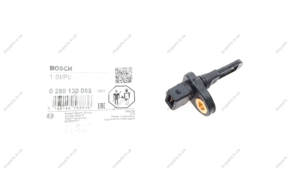 Датчик температури впуску повітря VW Passat/Golf/Sharan 1.6/1.8/2.3/2.8 96-06 0 280 130 085 BOSCH 0-280-130-085 (фото 1)