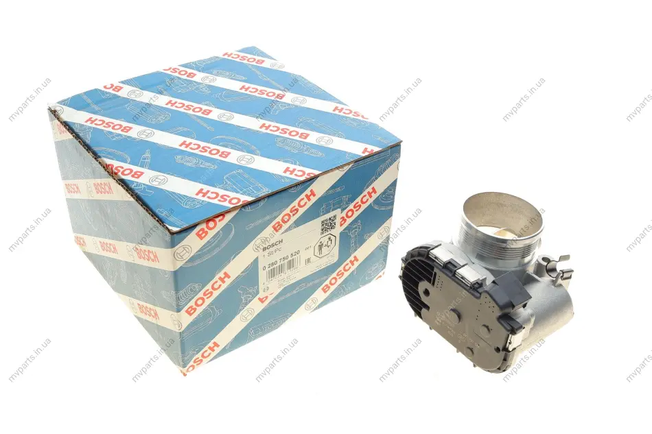 Заслонка дросельна Volvo C30/C70/XC60/XC70/XC90 2.0D/2.4D/2.4DH 01- 0 280 750 520 BOSCH 0-280-750-520 (фото 1)