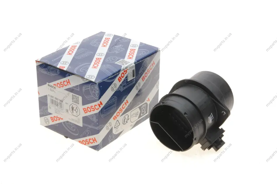Витратомір повітря VW T5 2.0TDI/Caddy 2.0TDI/Crafter 2.0TDI 10- 0 281 002 956 BOSCH 0-281-002-956 (фото 1)