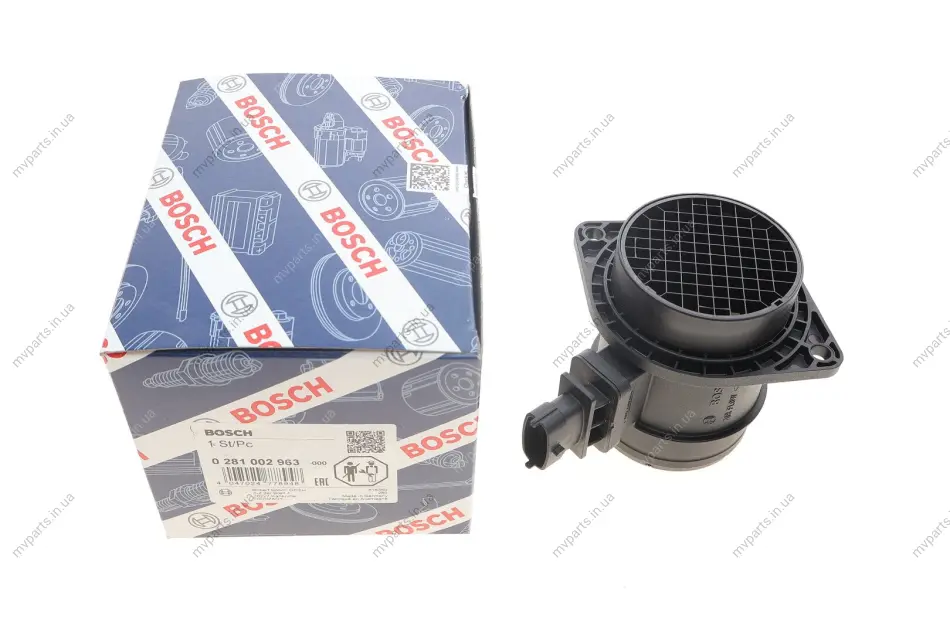 Витратомір повітря Fiat Fiorino 1.3D 07- 0 281 002 963 BOSCH 0-281-002-963 (фото 1)