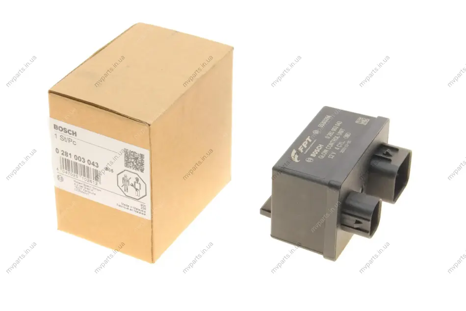 Реле свічок розжарювання Opel Combo 1.6/2.0CDTI/Fiat Doblo 1.6/2.0D 10- 0 281 003 043 BOSCH 0-281-003-043 (фото 1)