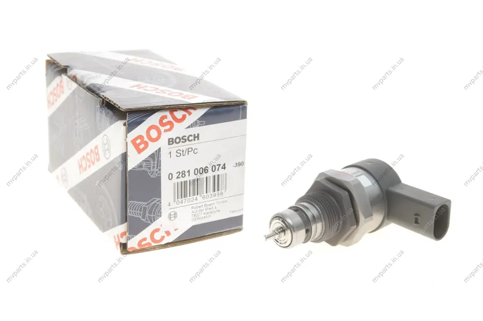 Клапан редукційний рейки паливної VW Crafter 2.0TDI 0 281 006 074 BOSCH 0-281-006-074 (фото 1)