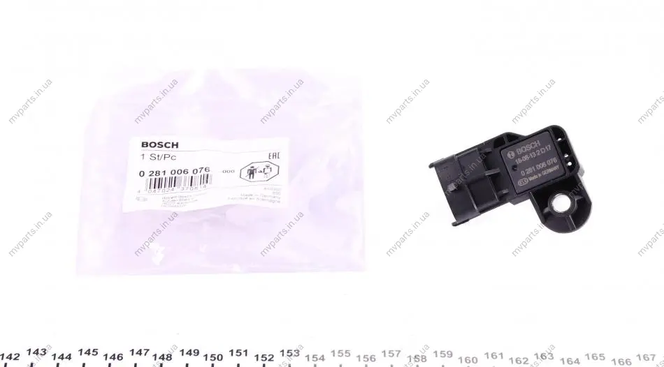 Датчик тиску наддува Opel Astra 10- 0 281 006 076 BOSCH 0-281-006-076 (фото 1)