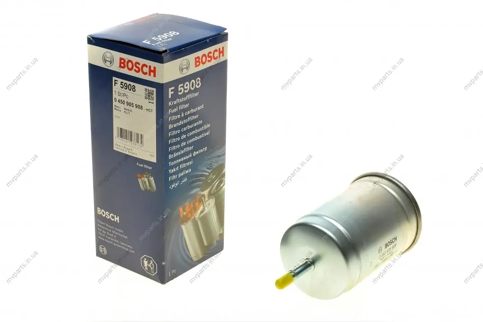 Фільтр паливний Volvo S40/S60/S80/V40/V70 1.6-2.9i 95-10 0 450 905 908 BOSCH 0-450-905-908 (фото 1)