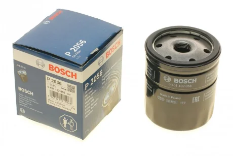 Фільтр масляний Opel 1.0-2.4i 62-00 (бензин) 0 451 102 056 BOSCH 0-451-102-056