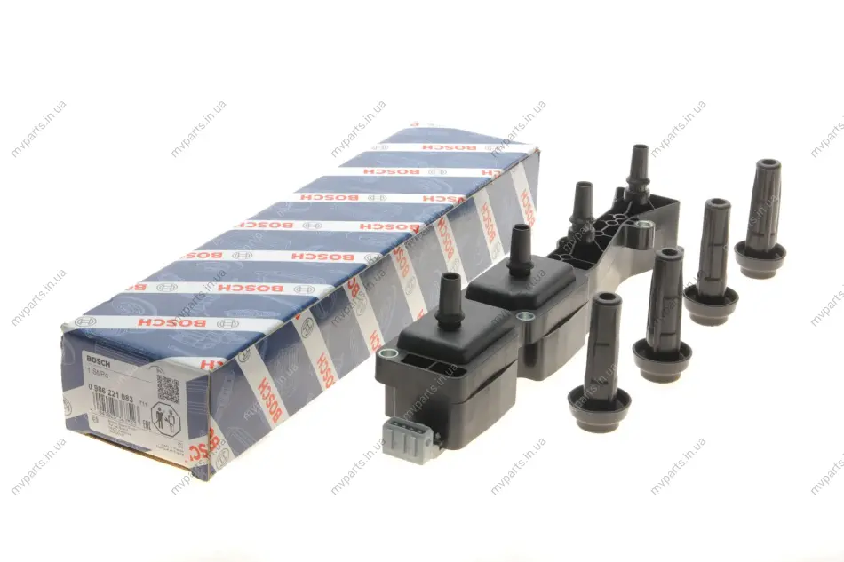 Котушка запалювання Citroen Berlingo/Peugeot Partner 1.6 08- 0 986 221 083 BOSCH 0-986-221-083 (фото 1)