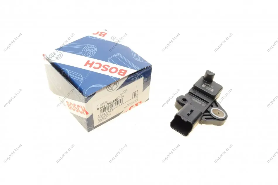 Датчик положення колінвала Fiat Scudo/Citroen Jumpy/Peugeot Expert 2.0 HDI 06-(чорний) 0 986 280 445 BOSCH 0-986-280-445 (фото 1)