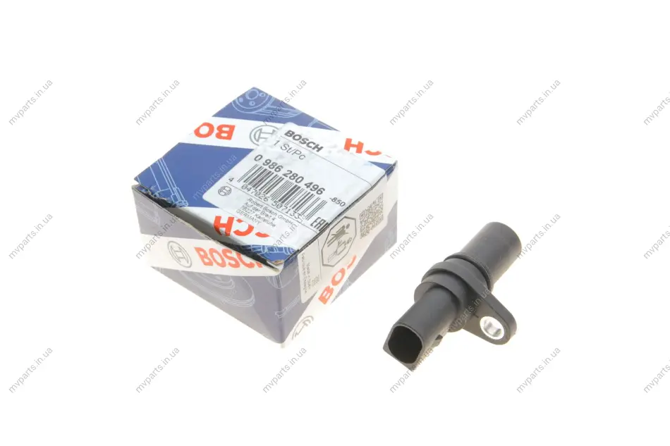 Датчик положення колінвалу Audi A3/A4/A5/Q5/ Skoda Octavia/VW Passat 1.8-2.0 TSI 04- 0 986 280 496 BOSCH 0-986-280-496 (фото 1)