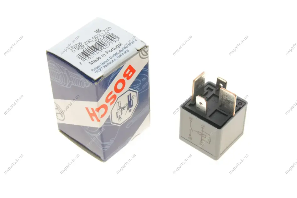Реле свічок розжарювання (12V) VW T5/T6 1.9/2.0/2.5TDI 03- 0 986 332 002 BOSCH 0-986-332-002 (фото 1)