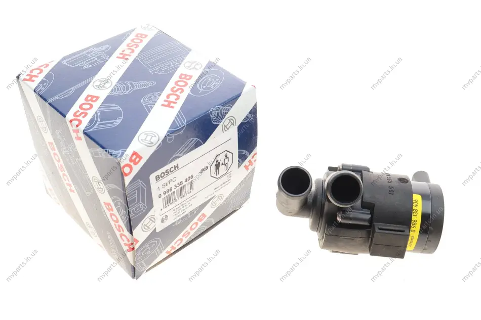 Насос системи охолодження (додатковий) VW T5/T6 2.0 TDI 03-19 0 986 338 406 BOSCH 0-986-338-406 (фото 1)