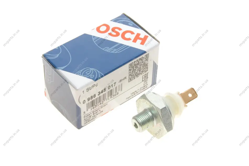 Датчик тиску масла Hyundai Sonata 3.0i/Mitsubishi Lancer/Colt 1.6-3.0i 91-15 0 986 345 017 BOSCH 0-986-345-017 (фото 1)