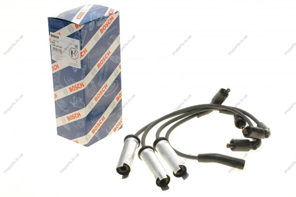 Провід запалювання Daewoo Lanos/Kalos 1.4/1.5 97- (к-кт) (високовольтні) 0 986 356 980 BOSCH 0-986-356-980 (фото 1)