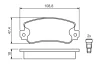 Колодки гальмівні (передні) Fiat Panda/Regata/Seat Ibiza/Terra 81-04 (Bosch) 0 986 424 098 BOSCH 0-986-424-098 (фото 4)