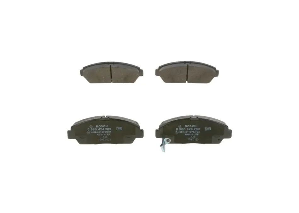 Колодка гальм. диск. HONDA ACCORD передн. (вир-во Bosch) BOSCH 0-986-424-289 (фото 1)