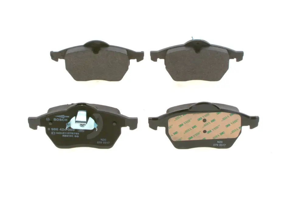 Колодки гальмівні (передні) Opel Astra G 99-02/Vectra B 95-03/Calibra A 91-97/Saab 9-3 98-09 0 986 424 360 BOSCH 0-986-424-360 (фото 1)