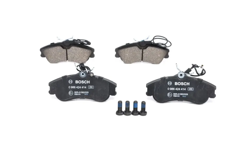 Колодки гальмівні (передні) Citroen Berlingo 96-11/Xsara/Peugeot 306 93-05/Partner 96-15 (+датчики) 0 986 424 414 BOSCH 0-986-424-414 (фото 1)