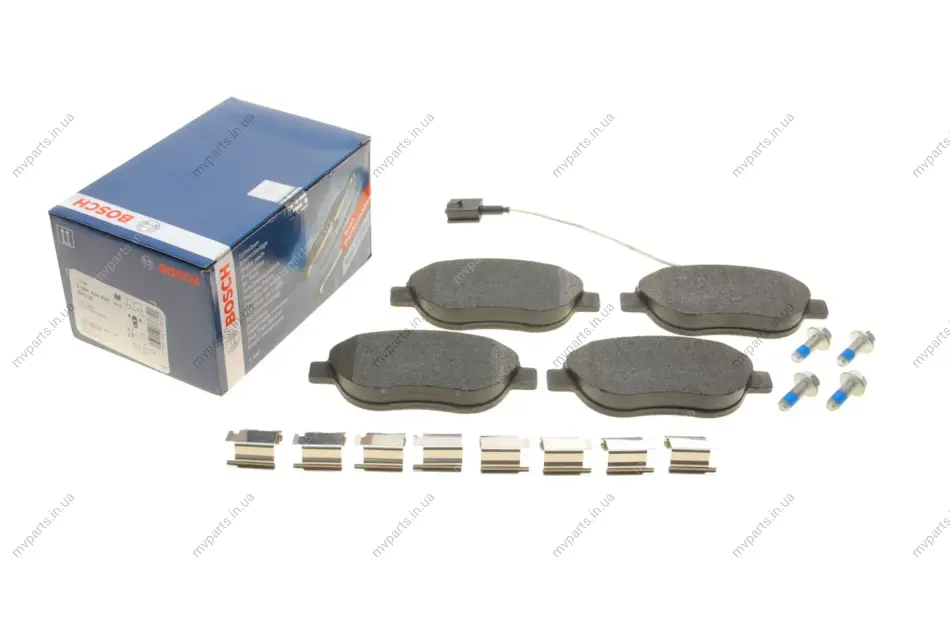 Колодки гальмівні (передні) Fiat Doblo 01-/Opel Combo 1.3-2.0CDTI 12- 0 986 424 596 BOSCH 0-986-424-596 (фото 1)