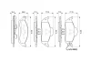Колодки гальмівні (передні) MB M-class (W163) 98-05 (+датчик) 0 986 424 611 BOSCH 0-986-424-611 (фото 5)