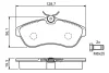 Колодки гальмівні (передні) Citroen C2/С3 03- 0 986 424 635 BOSCH 0-986-424-635 (фото 5)