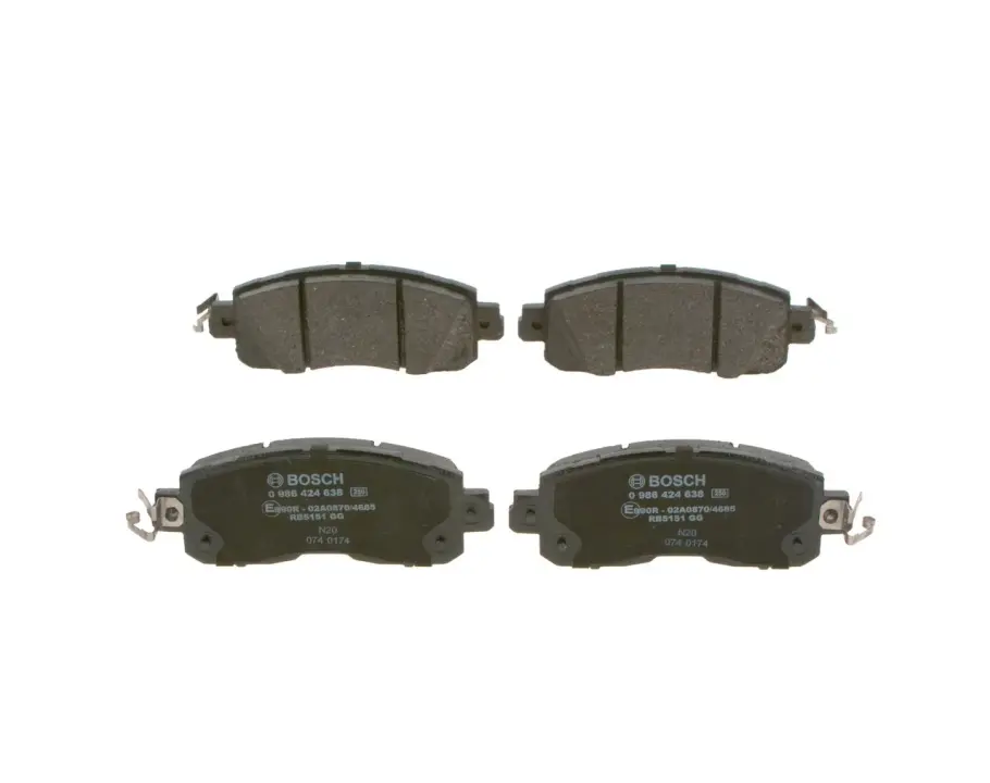 Колодки гальмівні (передні) Nissan Leaf 10- 0 986 424 638 BOSCH 0-986-424-638 (фото 1)