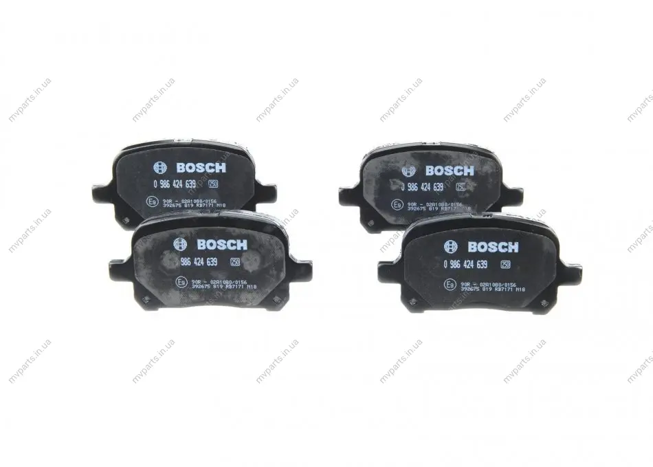 Колодки гальмівні (передні) Toyota Camry/Lexus ES 96-06 (Akebono) 0 986 424 639 BOSCH 0-986-424-639 (фото 1)