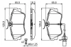 Колодки гальмівні (передні) VW T4 1.9-2.5TDI (Lucas) (з датчиком) 0 986 424 672 BOSCH 0-986-424-672 (фото 4)