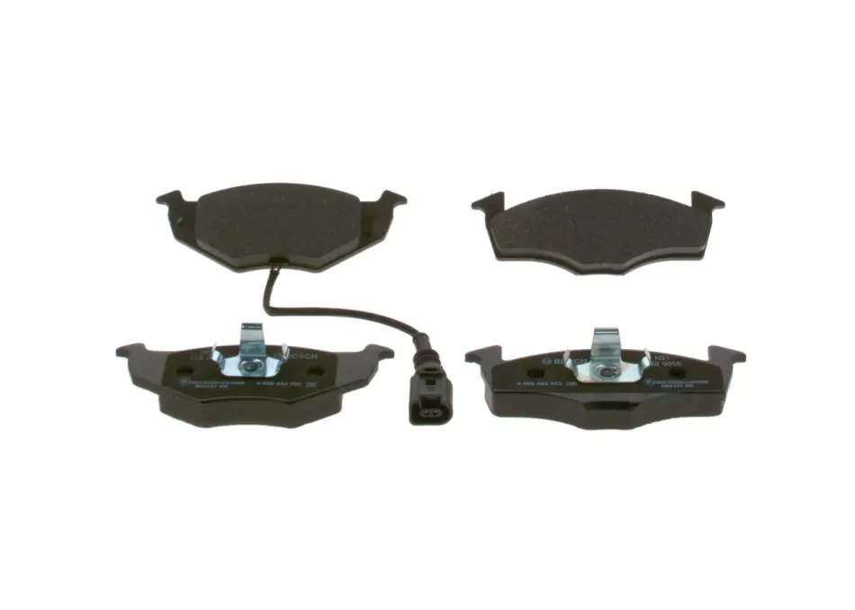 Колодки гальмівні (передні) Skoda Fabia 99-14/VW Polo IV 02-10 (+датчик) 0 986 424 723 BOSCH 0-986-424-723 (фото 1)
