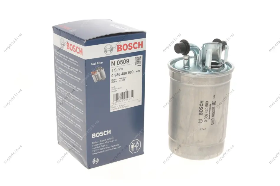 Фільтр паливний VW Passat/Audi A4/A6 2.5TDI 97-06 0 986 450 509 BOSCH 0-986-450-509 (фото 1)