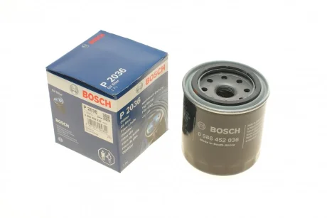 Фільтр масляний Honda Accord 1.6-2.0i 83-98 0 986 452 036 BOSCH 0-986-452-036