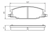 Колодка гальм. диск. ISUZU TROOPER передн. (вир-во Bosch) BOSCH 0-986-460-960 (фото 5)