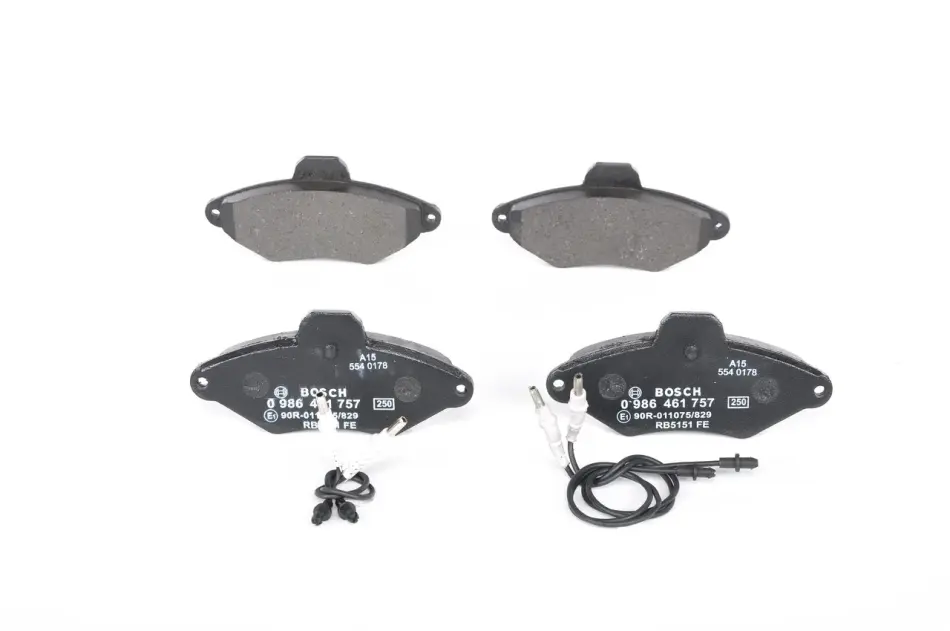 Колодки гальмівні (передні) Citroen Xantia 93-03 (+ датчики) 0 986 461 757 BOSCH 0-986-461-757 (фото 1)