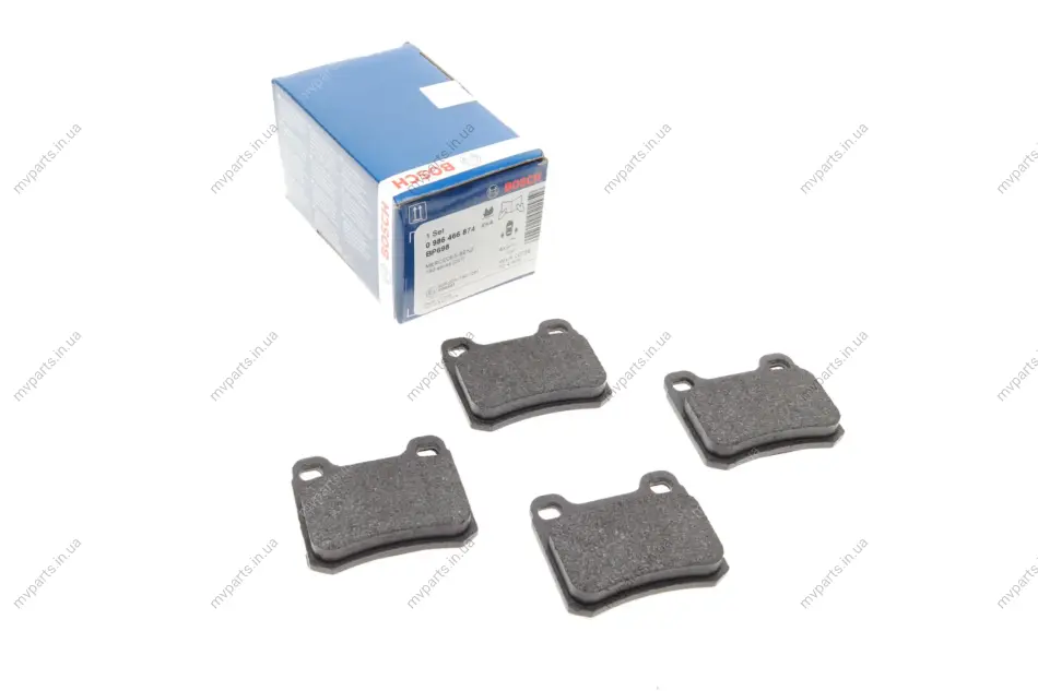 Колодки гальмівні (задні) MB 190 (W201) 82-93 (ATE) 0 986 466 874 BOSCH 0-986-466-874 (фото 1)