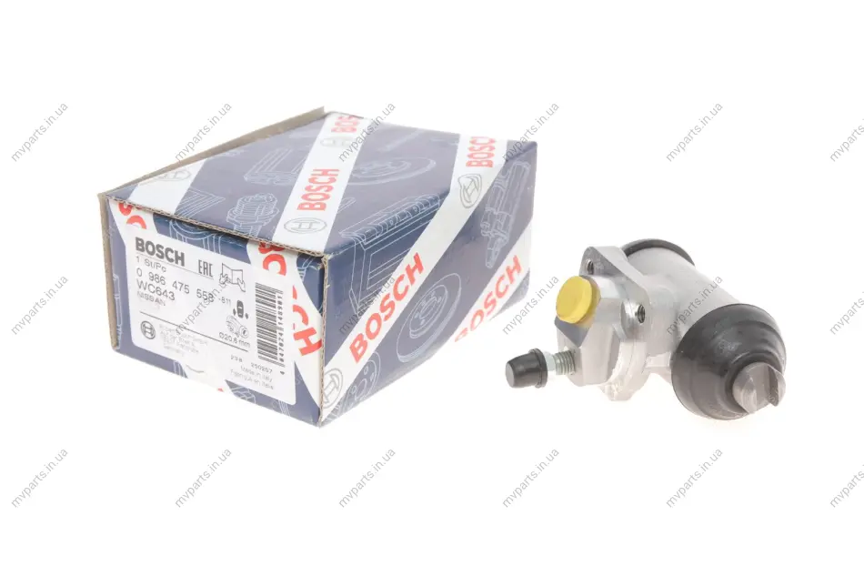 Циліндр гальмівний (задній) Nissan Primera/Sunny 86-90 (d=20.63mm) 0 986 475 558 BOSCH 0-986-475-558 (фото 1)