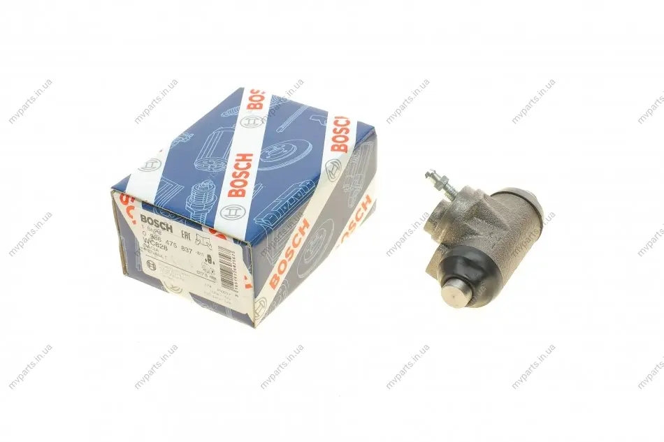 Циліндр гальмівний (задній) Renault Clio 98-/Logan 04-/Sandero/Stepway 09- 0 986 475 837 BOSCH 0-986-475-837 (фото 1)