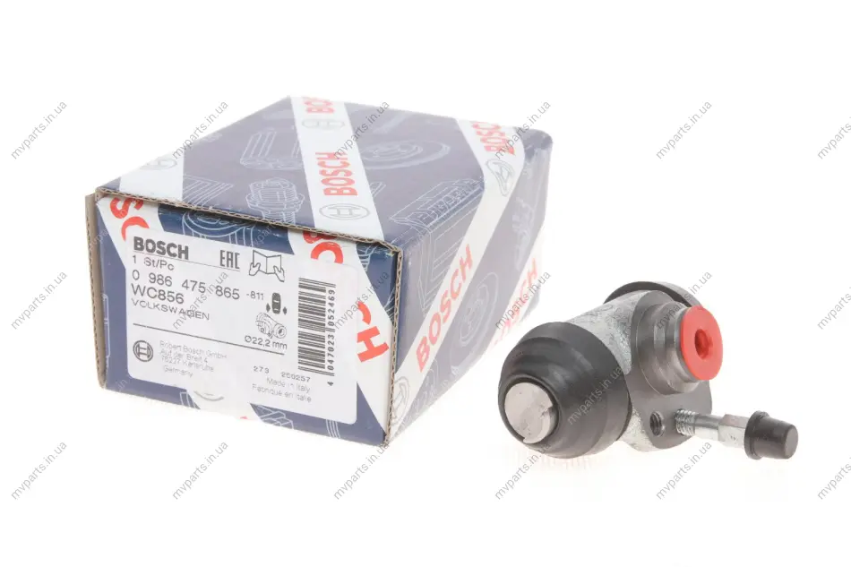 Циліндр гальмівний (задній) VW Caddy II 96-00/Golf III 93-99 (d=22.2mm) 0 986 475 865 BOSCH 0-986-475-865 (фото 1)