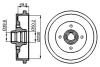 Барабан гальмівний (задній) Audi 80 -88 /VW Caddy II 96-00 (200x40) 0 986 477 041 BOSCH 0-986-477-041 (фото 1)