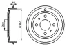 Барабан гальмівний (задній) Fiat Punto 93-12 (98x40) 0 986 477 083 BOSCH 0-986-477-083 (фото 5)