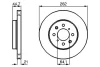 Диск гальмівний (передній) Honda Civic V/VI/VII 90-05/Jazz 08-/CRX 89-98 (262x21) 0 986 478 174 BOSCH 0-986-478-174 (фото 5)