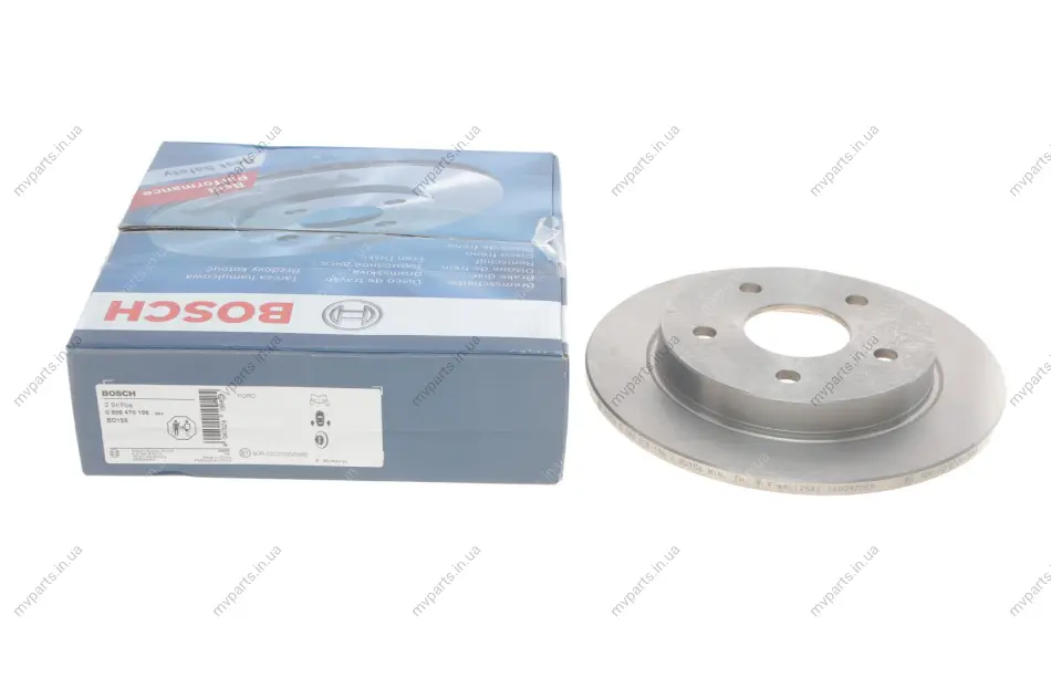 Диск гальмівний (задній) Ford Scorpio 85-94 (253x10) 0 986 478 196 BOSCH 0-986-478-196 (фото 1)